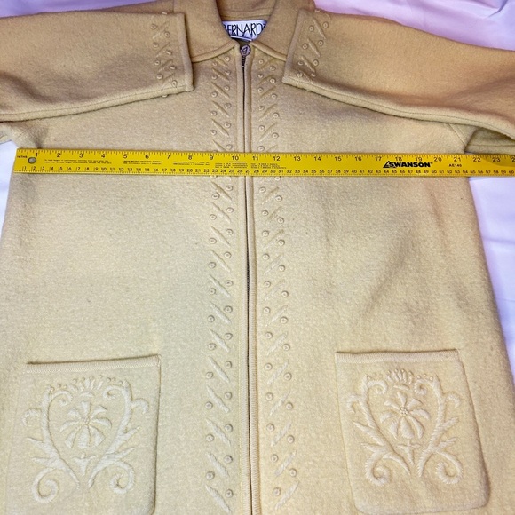 Bernardo Butter Yellow Boiled Wool Jacket M/L - Picture 9 of 16